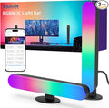 BASON LIGHTING Smart Light Bars, RGB-ICW Smart Led Lights with Music Sync, Bluetooth RGB Desk Light, Gaming Lights for PC, TV, Mood Lighting, USB Powered for Room Decoration.