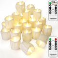 Topstone Flameless Candles with Remote Control，Battery Operated LED Candles with Timer & Dimmable Function, Realistic Wax Dripping Design, Perfect for Home Decor, Wedding, Christmas Decorations (24)