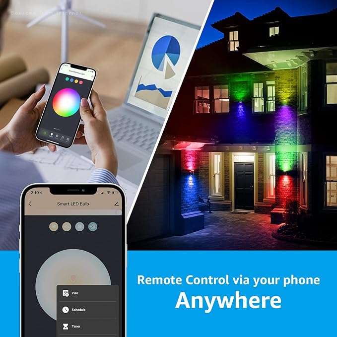TORCHSTAR GU10 WiFi Smart Spotlight Bulbs, 2000K-5000K RGB LED Color Changing Light, Compatible with Alexa Google Home & Smart Life, 5W 40W Equivalent, Dimmable, No Hub Required