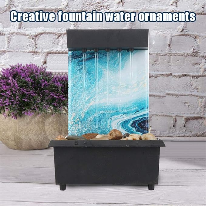 LED Light Home Office ABS Plastic Decoration Meditation Fountain