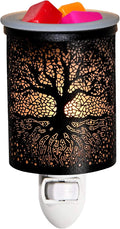 ASAWASA Metal Plug-in Wax Warmer with 1 pics Silicone Liner, Electric Wax Burner Melter Fragrance Warmer Night lamp,for Home Bedroom Kitchen Garage Gifts Décor Aromatherapy Spa (Banyan)