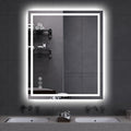 LED Bathroom Mirror 36x30 Inch Anti-Fog Bathroom Mirror with Lights, Wall Mounted Lighted Vanity Mirrors, Dimmable, Backlit + Front Lit, Smart Bathroom Vanity Mirror with 3 Colors Temperature