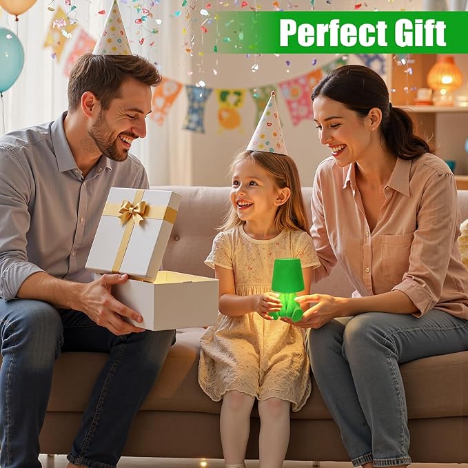 Bedside Touch Control Table Lamp, USB Rechargeable Night Light for for Men Women, 3 Way Dimmable Cute Light Nightstand Lamp Birthday Gifts