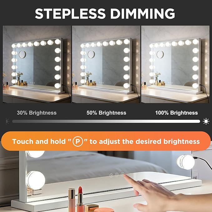 M MIVONDA Hollywood Vanity Mirror with 18 Dimmable Bulbs