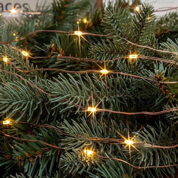 66Ft Warm White Plug in Fairy Lights 200 LED Waterproof Copper Wire String Lights Twinkle Lights with Remote for Christmas Tree Bedroom, Porch, Patio, Garden Wedding Party