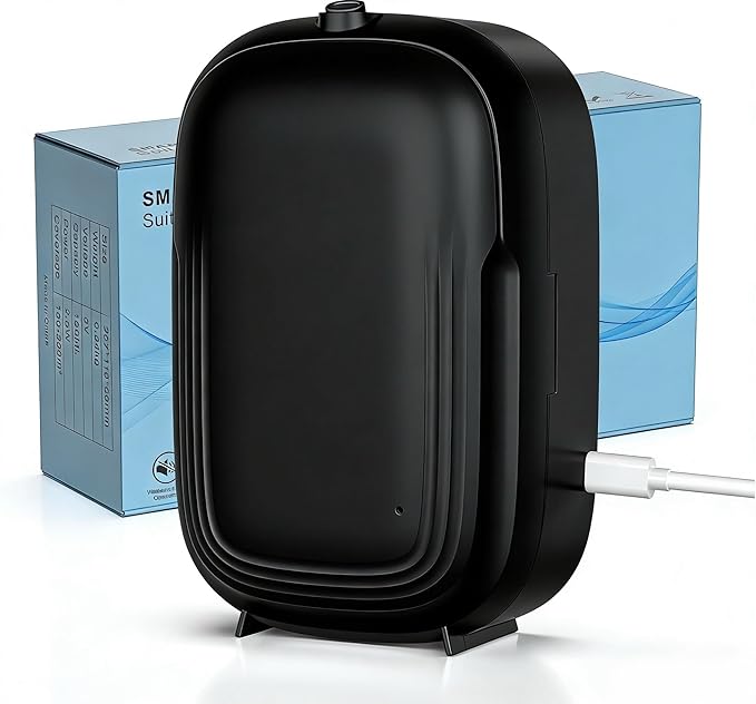 Waterless Oil Diffuser,Aromatherapy Scent Diffuser-150ml Smart Air Diffuser Oil Machine with APP & Timer|Large Room Oil Diffusers for Home,Office, Hotel Collection Use,Cover 1500 sq.ft-Compact,Black