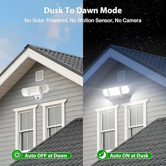 iMaihom 180W Dusk to Dawn Flood Lights Outdoor, 18000LM 6500K Super Bright LED Security Lights, IP65 Waterproof Exterior Light with Photocell, Hardwired Outdoor Lighting for Yard, Garden, Garage White
