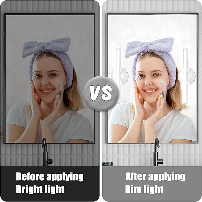LED Mirror Lights Portable Rechargeable Vanity Light 3 Brightness Touch Control Makeup Light for Bathroom Dressing Room 2 Packs