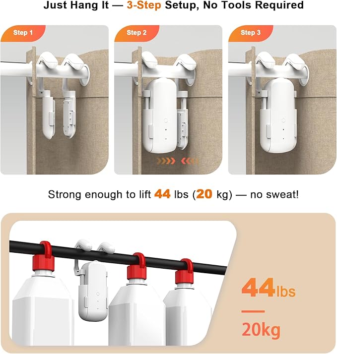 Automatic Curtain Opener with Remote, Compatible with Alexa and Google Home, Smart with Remote for Roman/U/T Rails, Bluetooth Curtain Opener with App/Timer, Gifts for Women and Men