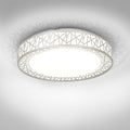 ASD 18 Inch LED Flush Mount Ceiling Light Fixture for Bedroom, 35W 1992LM 5CCT 2700K-5000K, Triac Dimmable Lights, Dining, Living Room, Kitchen Lamps, Modern Home Lighting Fixtures, Nickel, ETL