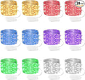 24 Pack Fairy Lights Battery Operated, 7FT 20LED Waterproof Silver Wire Christmas Lights Outdoor, Firefly Mini String for Bedroom Party Birthday Wedding Indoor Decorations