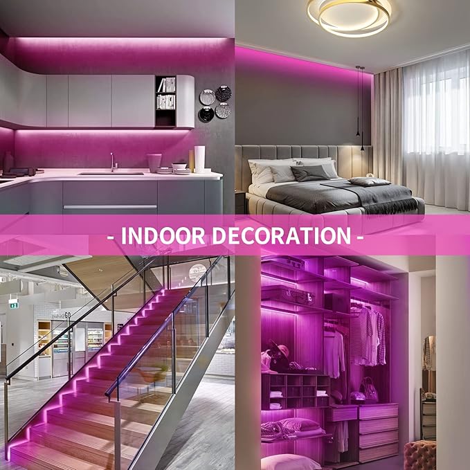 Neon LED Strip Lights Pink 16.4FT/5M 12V DC Waterproof Flexible LED NEON Light for Indoors Outdoors Decorm (No Adapter, Pink)
