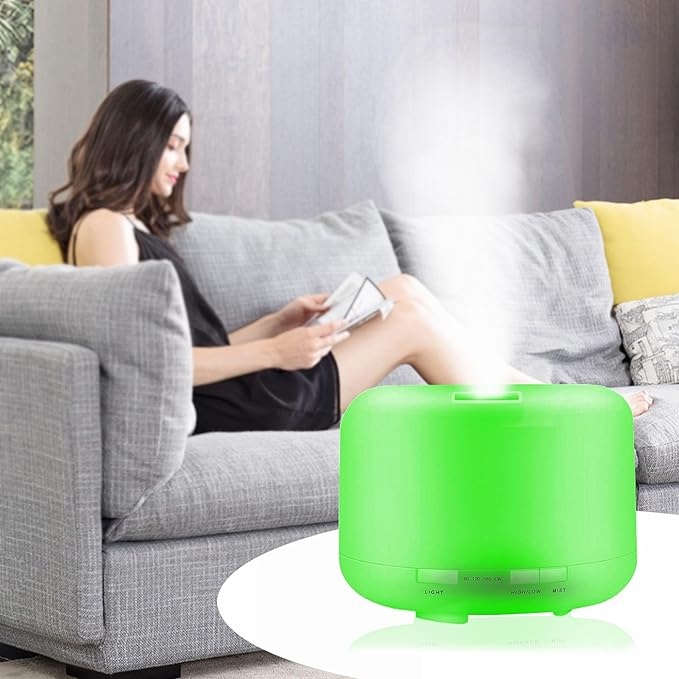EcoGecko Mr Mister 1000ML Ultrasonic Aromatherapy Essential Oil Air Diffuser, Cool Mist Humidifer with 7 Color LED Light, Waterless Auto Shut-Off