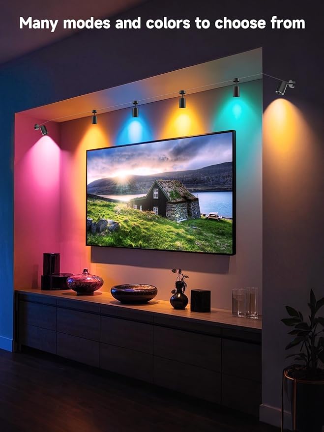 RGB Color Changing Spotlights - 16 Million Colors, LED Spotlight lamp with App & Remote Control, Dimmable LED Downlights Mood Lighting for Home Living Room Bedroom Decor