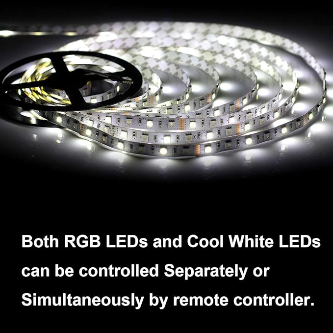 SUPERNIGHT 5050 RGBW LED Strip Lights-16.4ft 300 LEDs, Color Changing LED Lights for Valentine, Wedding Sparklers, Christmas Lights, Indoor Decoration