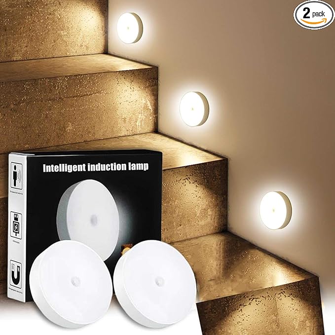 Night Light with Smart Sensor Dusk to Dawn Sensor LED Warm White Ambient Lighting Bedroom Bathroom Nursery Hallway Kitchen Stairs 2 Packs