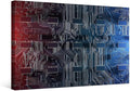 LSIUHWUWI Canvas Wall Art Abstract Computer Motherboard Wall Art for Living Room Home Decor Computer Chip Poster Electronic PC Living Room Wall Decoration Framed Ready to Hang 12x16 INCH