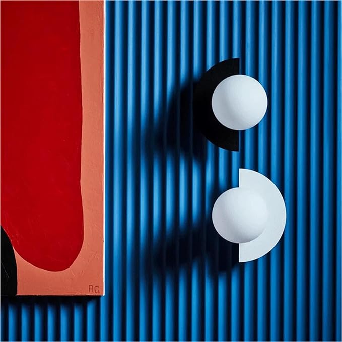 Bedside LED Macaron Room Wall Lamp Minimalist LivingRoom Background Decoration Sconce Colorful Lighting(Black)