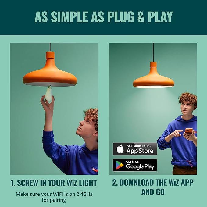 WiZ Connected 100W A19 LED Smart Light Bulbs Tunable White 3-Pack- Connects to Wi-Fi - E26 Smart Bulb - Voice or App Control + Activate with Motion - Matter Compatible