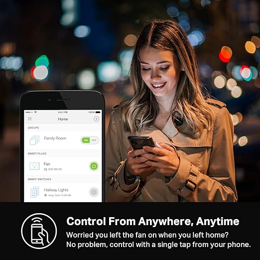 Kasa Smart Plug Mini 15A, Apple HomeKit Supported, Smart Outlet Works with Siri, Alexa & Google Home, UL Certified, App Control, Scheduling, Timer, 2.4G WiFi Only, 2 Count (Pack of 1) (EP25P2), White