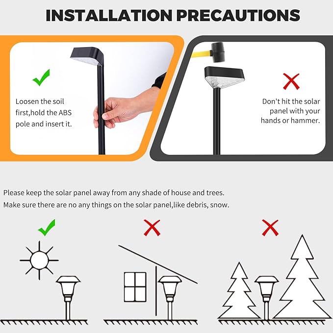8 Pack Solar Pathway Lights Outdoor, Bright LED Solar Landscape Lights, Waterproof Solar Garden Lights for Yard, Patio, Walkway, Lawn, Driveway(Cold White, 8 Pack)
