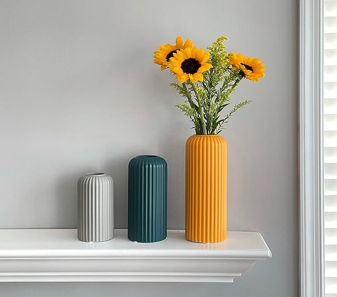 Rumi Decor Modern Ceramic Vases - Home Decor, Living Room & Dining Table Accents