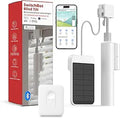 SwitchBot Blind Tilt Motorized Blinds with Remote, Automatic Blind Opener and Closer, Solar Powered, Light Sensing Control, Add Hub Mini to Make it Compatible with Alexa & Google Home