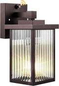 Outdoor Wall Lights for House Exterior, Dusk to Dawn Porch Lights Outdoor, Waterproof Matte Black Front Door Light Fixture & Garage Lighting with Wall Mount Sconce(Oil-Rubbed Bronze)