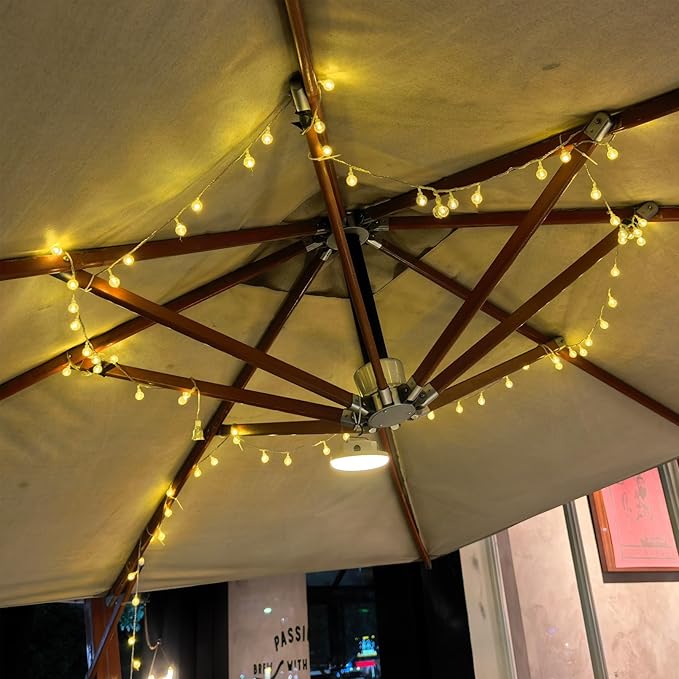 Bubble Globe String Lights USB Powered, 19.6 FT 40 LEDs 8 Modes Waterproof Hanging Crystal Ball Fairy Lights Remote for Indoor Bedroom Patio Party Decorations, Warm White