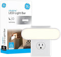 GE Ultrabrite LED Light Bar Night Lights Plug Into Wall Room Decor Ambient Lighting Dusk to Dawn Sensor Bright Nightlight, White, 100 Lumens, 1 Pack