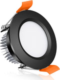 inShareplus 2 Inch LED Recessed Lighting, Black Downlight Dimmable 3W (35W Equivalent), 5000K Daylight White, CRI80, Recessed Light Fixtures with LED Driver (1 Pack)