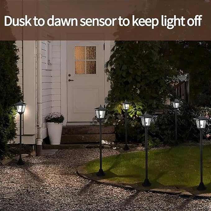 Solar Lamp Post Lights Outdoor 1-Pack, 40'' Waterproof Solar Post Lights with Dusk to Dawn Sensor, Vintage Solar LED Pole Lights for Garden Yard Pathway Driveway Patio