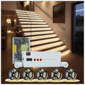 Led Stair Lights Indoor Motion Sensor, Smart Step Lights 20 Steps 40 Inch (100 cm) Long Cuttable Led Stair case Lighting (6000K Cool White Lights)