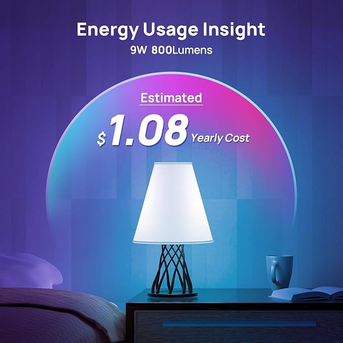 Consciot Smart Light Bulbs, A19 Color Changing Smart Bulbs, 800 Lumens 60W Equivalent, Works with Apple Home, Alexa, Google Home & SmartThings, Dimmable LED, 2-Pack