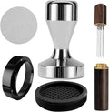 51mm Espresso Tamper, Coffee Tamper Set, 51mm tamper with Wdt Tool, Espresso Tamper Mat, Espresso Dosing Funnel, 51mm Espresso Puck Screen, Espresso Accessories for Espresso Coffee Machine
