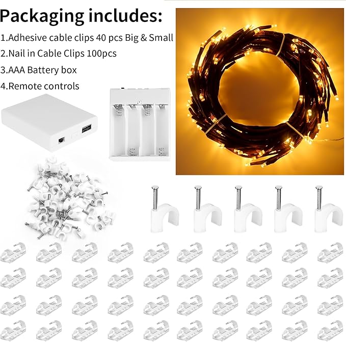 Enchanted Willow Vine Lights 7.55FT 144LED 1 PCS Brown Tree Branch Lights for Wall, Remote Timer,8 Light Model,Bedroom Wall Doors Wedding, Christmas, USB Battery Box