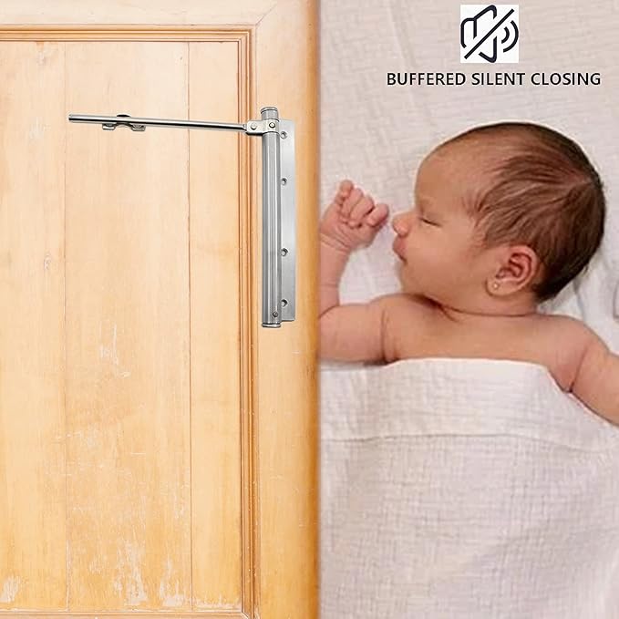 Heavy Duty Automatic Screen Door Closer - Safety Spring for Storm Door, Steel With Adjustable Closing Speed, Smooth and Quiet for Hinge Door