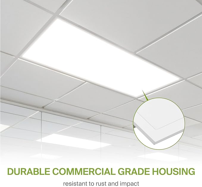 ASD 2 Pack 2x4 Smart LED Flat Panel Light - 40W UL DLC | 4924LM 3500K 4000K 5000K Selectable Dimmable 2x4 LED Drop Ceiling Light Fixture | 2 x 4 Lights WiFi App Controlled Alexa & Google Assistant