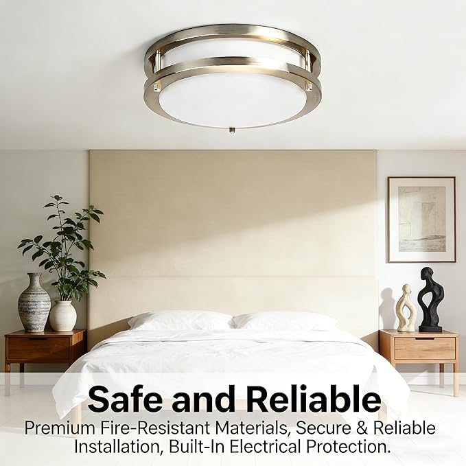 Drosbey 36W Dimmable LED Ceiling Light Fixture, Flush Mount Light Fixture, Ceiling Lights for Bedroom, Kitchen, Bathroom, Super Bright 4000 Lumens, 400W Equivalent, 5000K Daylight White, UL Listed