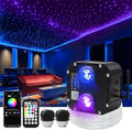 AZIMOM Updated Dual Color 50W Twinkle Fiber Optic Starlight Kits Mixed 1330pcs*16.4ft Fiber Strands End Glow Sound Activated Bluetooth/APP Remote Control Theater Ceiling Home Shop Lobby Roof Decor