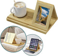 Semiocthome Fathers Day Gifts Picture Frame Phone Docking Station with Book Rest, Desk Nightstand Organizer with Book Rest, Present for Men Birthday Anniversary Ideas