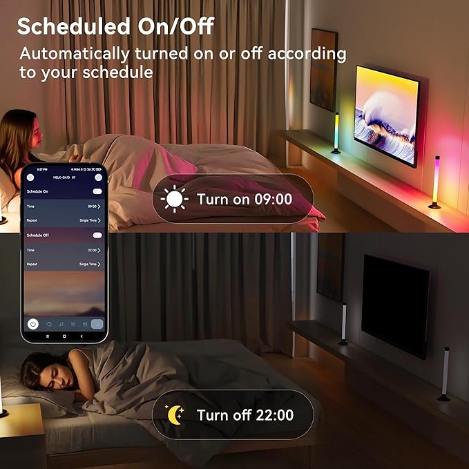 Led Light Bar with Music SynC Color Changing, Led Bar with App & Remote Control, RGB+IC & W Smart RGB Light Bar, USB Powered Led Lights, Dynamic PC Room Monitor Backlight Gaming Accessories