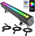 Smart Wall Washer Light Bar 20in RGBCW – Linkable Waterproof LED Light for Indoors/Outdoors with App/Voice Control, 16M Colors, Dimmable, Music Sync, 50 Scene Modes, Timer, AC120V