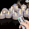 LED Tea Lights with Remote Control: 24pcs Flickering Flameless Candles,Long Lasting 400+Hours,Battery Operated Electric Tealight for Home Decoration Seasonal&Festival Celebration(Warm White)