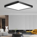 12Inch 24W Square LED Ceiling Light Fixtures Flush Mount, 3000K Warm White LED Ceiling Lamp, Surface Mount Modern Ceiling Lights, Slim Flat Panel Lighting for Bedroom, Kitchen, Bathroom Etc.Black