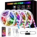 Smart Wi-Fi RGB LED Strip Lights, Music Synced, Color Changing with Remote, App Control for Bedroom Home TV Bar (65.6 FT)