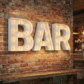 NEONSIGN Premium White Metal Marquee Letters for Wall Decor - 1.5ft to 4ft Large Light Up Alphabet & Numbers - Vintage Industrial LED Sign for Wedding, Party, Business Logo & Home Bar (36 INCHES)