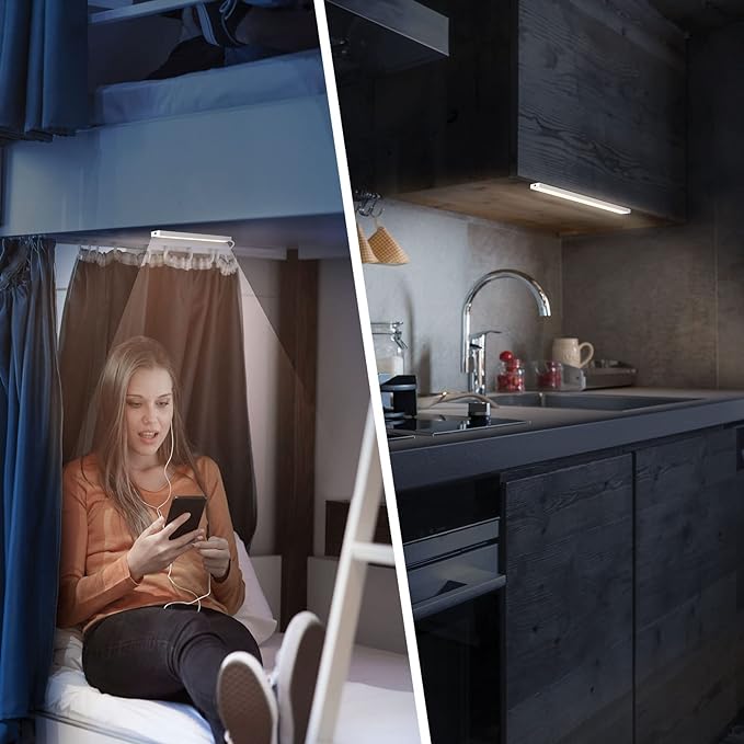 Kitchen Lights Closet Lights LED Light Bar Under Counter Light Fixtures with USB Powered LED Light Bar for Room Under Counter Lighting Work Tables Student Dormitory