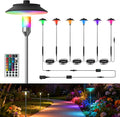 LOHAS Dusk to Dawn Low Voltage Landscape Lighting Warm White + RGB Modes, 6 Pack IP65 Low Voltage Pathway Lights with Remote, Timer Color Changing Plug in Outdoor Pathway Lights for Yard Lawn Walkway