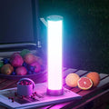 Rechargeable Table Lamp, RGB IC LED Light Bar, 1500 Lumens, APP & Remote Control Bedside Table Lamp with Music Sync, Color Changing Ambient Lighting for Bedside Table Desk Monitor Gaming Black